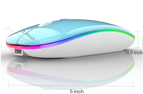Sleek Bluetooth Wireless Mouse for Mac, Windows & i Pad – Ergonomic Design, High-Precision Navigation, Rechargeable & Dual-Mode Compatibility (Gray & Black) – Elevate Your Productivity with Clutter-Free Connectivity
