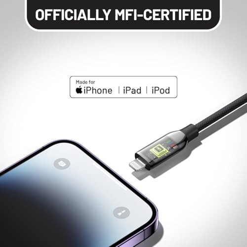 Premium 6 FT USB to Lightning Cable – MFi Certified Silicone Charger for i Phone and i Pad – Fast Charging and Enhanced Durability for i Phone 14/13/12/11 Pro/Max, i Pad Air/Mini/Pro, Air Pods, Beats X – Versatile Charging Solution for Home, Car, and Office