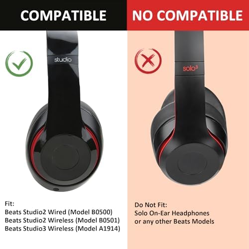 Upgrade Your Audio Experience with Premium Noise-Isolating Memory Foam Ear Pads for Studio 2 & 3 Headphones – Waterproof Protein Leather Cushions in Blue for Unmatched Comfort and Enhanced Sound Quality