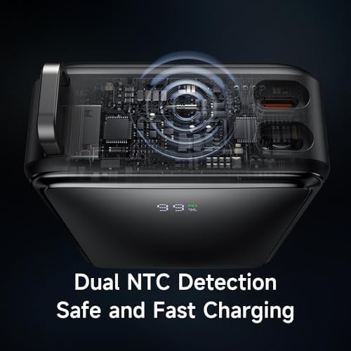 Mcdodo 20,000 m Ah Laptop Power Bank – Ultra-Portable 67 W Fast Charging Solution with Digital Display, Three Ports (USB-C1/C2, USB-A) and 60 W Cable for Seamless Compatibility with i Phone 15, Samsung S23, i Pad, and Mac Book Pro – Power On-the-Go for Tech Enthusiasts