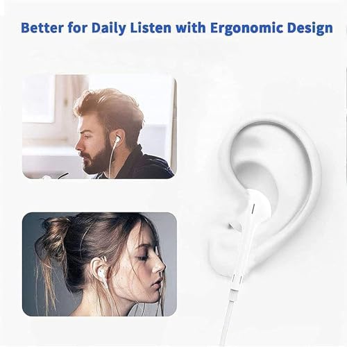 GAXIWILO MFi Certified Wired Earbuds – Dual Pack for i Phone, i Pad & Android Devices | Noise-Canceling Earphones with Built-In Mic & Inline Volume Control | Unmatched Comfort for Music Lovers & Active Users | Broad Compatibility with 3.5 mm Audio Devices | Perfect for Calls, Fitness, and Everyday Use