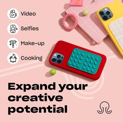 Effortless Hands-Free Silicone Suction Phone Mount – Ideal for Capturing Selfies & Videos on the Go, Compatible with i Phone & Android – Stylish Baby Blue Jay Design for Secure Grip and Portability – The Ultimate Accessory for Content Creators and Live Streamers