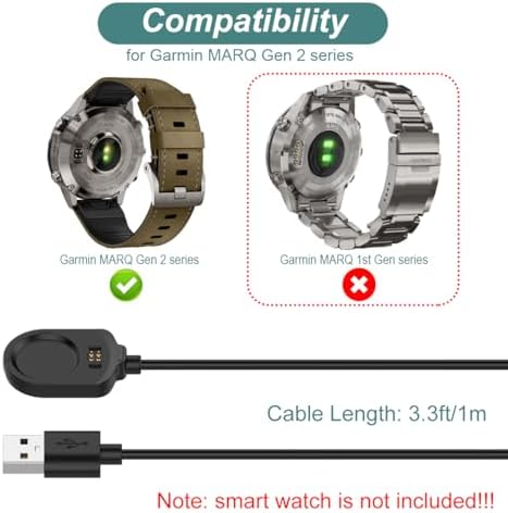 Ultra-Durable USB-C Charging Cable for Garmin MARQ Gen 2 – Fast 3.3 ft Power Cord for Seamless Smartwatch Usage – Ideal for Active Lifestyles and Travel Convenience – Reliable Replacement for Optimal Device Performance