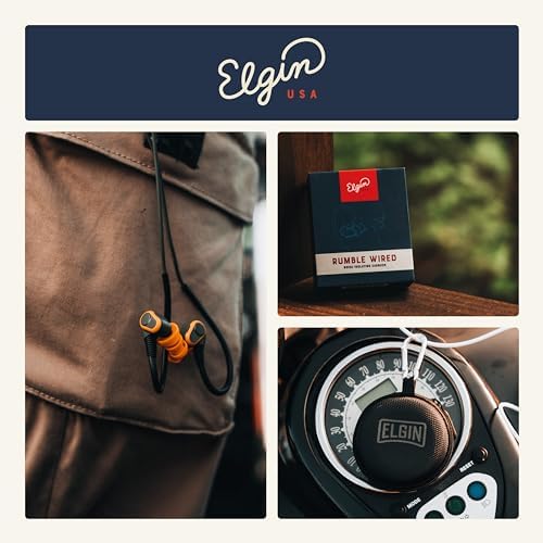 Elgin Rumble Industrial Earplug Headphones – OSHA Compliant Noise-Isolating In-Ear Earbuds with 27 d B NRR, Waterproof IP67 Rating, Integrated Mic for Hands-Free Calls, 3.5 mm Jack for Universal Device Compatibility – Premium Hearing Protection for Noisy Work Environments