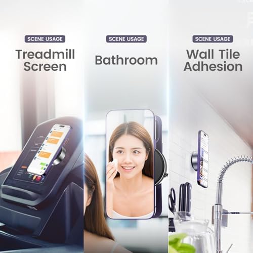Super Strong Magnetic Vacuum Suction Magnetic Phone Holder,15W Fast Wireless Charging Phone Mount, Car Phone Stand,Compatible with iPhone 12/13/14/15/16 Series – Enhanced Compatibility and Speed