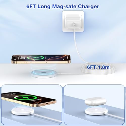 Experience the Future of Charging with Our 15 W Magnetic Wireless Charger for Apple Devices – Fast, Safe, and Effortlessly Compatible with i Phone 16 Pro Max/16 Pro/16 Plus/15 Pro Max, Air Pods, and More! This sleek, portable charging pad features advanced Mag Safe technology for perfect alignment and a powerful 15 W fast charge that boosts your i Phone battery to 50% in just 30 minutes. Built-in safety mechanisms protect your device from overheating and over-voltage, ensuring a reliable charging experience. The ultra-thin design, coupled with a non-slip surface, makes it perfect for home, office, or on-the-go use. Equipped with a 20 W USB-C wall plug and a generous 6-foot cable, this charging solution combines speed with convenience. Elevate your charging game with a charger that not only keeps your devices powered but does so with efficiency and style—ideal for the modern Apple user seeking both functionality and design!