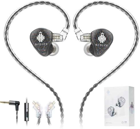 MS1-Galaxy High-Performance Gaming Earbuds with Dual Magnetic Drivers – Wired In-Ear Monitors Featuring 3.5 mm Compatibility, Inline Control, and Durable 0.78 mm 2 Pin Cable – Transparent Design for Enhanced Aesthetics and Audio Clarity