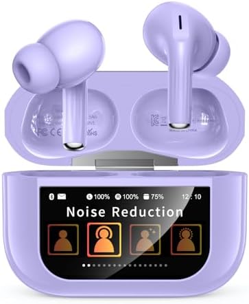 Advanced Bluetooth 5.4 Wireless Earbuds with Active Noise Cancelling (ANC) and Immersive Deep Bass – Uninterrupted 48-Hour Playtime for Ultimate Comfort and Connectivity, Ideal for Workouts, Travel, and Home Entertainment