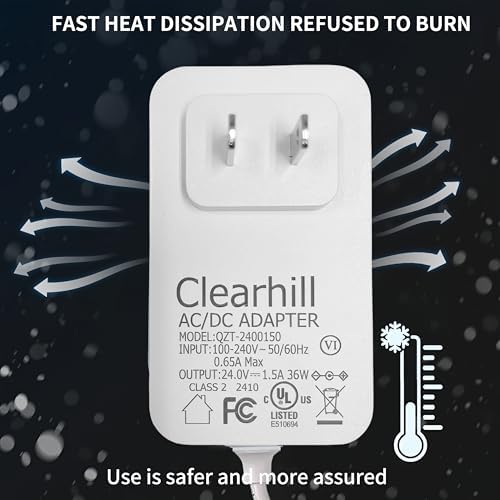 Versatile 24 V 2.5 A 60 W Wall-Mounted Power Supply Adapter for LED Strip Lights, Routers, Cameras – Durable 1.2 m Cable with DC 5.5 x 2.1 mm Connector for Enhanced Device Versatility and Efficiency – Optimize Your Power Management System Today!