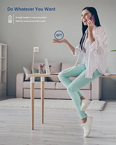Apple MFi Certified i Phone Charger Set – 3 FT Lightning Cable & USB Wall Adapter (2-Pack) for Fast Charging All i Phone Models Including 14/13/12 Mini/11 Pro Max/10/XS/XR/X/8/SE2022 – Travel-Friendly Durable Design for Home and Office Use