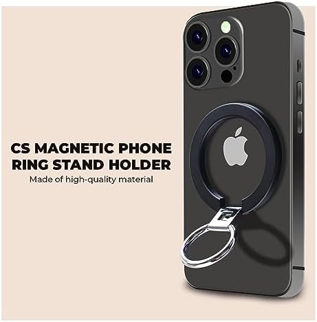Magnetic Phone Ring Stand Holder Cell Phone Ring Holder 360 Degree Rotation Finger Ring Grip Adjustable Kickstand & Magnet Wireless Charging for iPhone 14 Plus 13 12 Pro Max Mini Accessories – White – Enhanced Compatibility and Speed