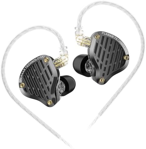 KZ ZSN Pro Hybrid In-Ear Earbud Headphones – High-Fidelity Audio with Dynamic Driver & Balanced Armature, Stylish Metal Faceplate, Detachable Cable for Custom Connectivity – Perfect for i Phone & Android Use, Ideal for Fitness & Everyday Listening (Blue, No Mic)