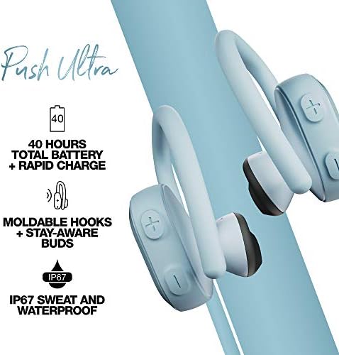 Skullcandy Push Ultra Electric Yellow True Wireless In-Ear Earbuds – Power-Packed Audio with IP67 Waterproofing, 40-Hour Battery Life & Bluetooth 5.0 Connectivity for Uninterrupted Listening Experience