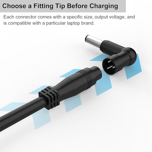 VHBW Universal 12 V-24 V Car Charger – Fast Charging DC Adapter for HP, Dell, Lenovo, Acer, Asus, Toshiba, Sony, Samsung, LG, JBL, and Bose Devices – Compact, Lightweight Power Supply for Laptops and Monitors with Safety Features