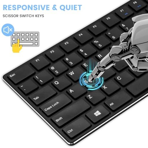 K01 R 2.4 G Wireless Keyboard – Ultra-Slim Compact Design with Numeric Keypad for Effortless Typing on Windows PCs & Laptops, Long-Lasting Battery Life, Whisper-Quiet Keys for Enhanced Productivity, Perfect for Home & Office Use