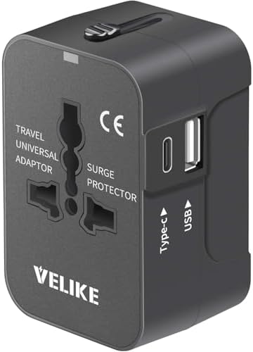 Ultimate Worldwide Travel Adapter: All-in-One Universal Plug Converter with High-Speed USB Type-C Charging Ports – Ideal for Seamless Connectivity in USA, Europe, UK, and Australia – Maximize Charging Efficiency and Versatility for All Your Devices