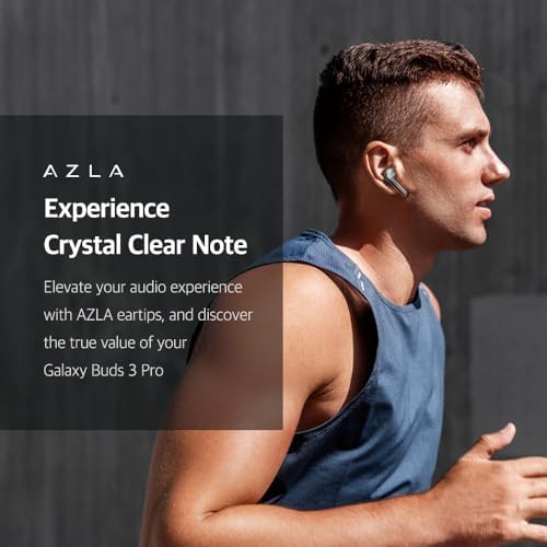 Upgrade Your Sound Experience with AZLA Sedna Earfit Crystal Ear Tips for Galaxy Buds 3 Pro – Premium Silicone Noise-Cancelling Accessories in Clear Pearl, Size L – 2 Pairs for Optimal Comfort and Enhanced Audio Clarity with SMAPP Certification