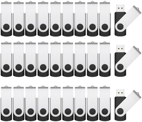 RAOYI 20 Pack 16 GB USB Flash Drive Set – Versatile USB 2.0 Memory Sticks for Effortless Data Storage and Sharing – Sleek Black Design for Home, Office, and Educational Use – Reliable and Portable Pen Drive Bundle