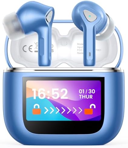 Ultimate Bluetooth 5.3 Wireless Earbuds – Experience Superior Deep Bass with 50-Hour Playtime, IPX7 Waterproof Design for Enhanced Durability, Featherlight In-Ear Fit for All-Day Comfort, Integrated Microphone for Clear Hands-Free Calling, Effortless Compatibility with i OS & Android Devices – Ideal Gift for Music Enthusiasts and Fitness Lovers