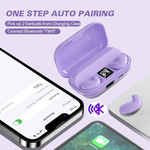 Ultra-Discreet Invisible Sleep Wireless Earbuds – IPX5 Waterproof Mini Earphones for Side Sleepers – Tiny Comfortable Wireless Headphones for Ultimate Sleep Experience – Enhanced Compatibility with Long Battery Life for Peaceful Nights
