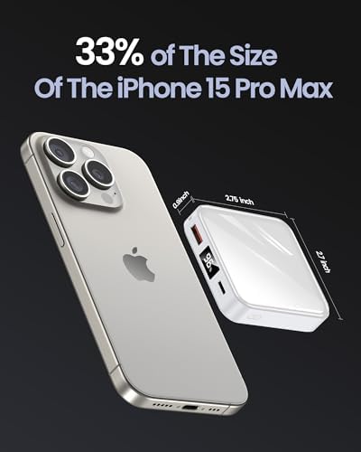 Compact 10000 m Ah Fast Charge Power Bank – Portable Mini USB C Charger with Smart LED Display for i Phone, Samsung, i Pad, and Tablets – Reliable External Battery for On-the-Go Charging