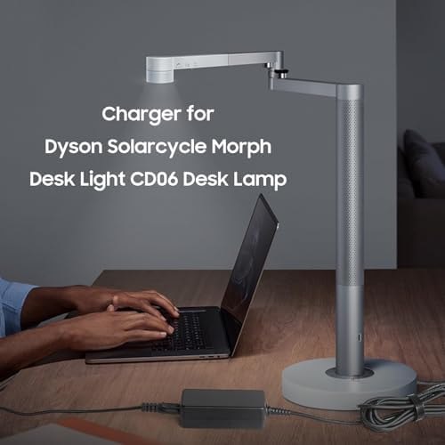 KFD 24 V AC/DC Power Adapter for Dyson Solar Cycle Morph Desk and Floor Lamps – Reliable Charger for CD03, CD04, CD05, CD06 Models – Enhanced Safety with Over-Voltage & Short-Circuit Protection – Compact, Durable, and Lightweight Design for Home and Office Lighting Solutions – Optimal Performance and User-Friendly Setup