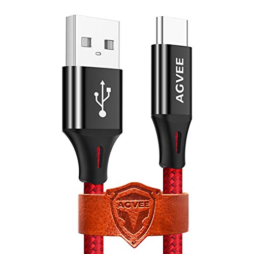 AGVEE 15 ft Braided USB-C Charging Cable – Dual Pack of Extra Long Type-C Cords for Rapid Charging Android Devices, Tangle-Free Durability, Perfect for Samsung S10, S9, and Note Series – Elevate Your Charging Experience with Reliable Performance and Seamless Connectivity