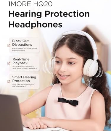 Elevate Your Child’s Audio Adventure with 1 MORE HQ20 Sono Flow Mini Wireless Bluetooth Headphones – Safe Volume Control, 65-Hour Battery Life, Comfortable Over-Ear Design & Built-in Microphone for Seamless Android & i OS Compatibility (Black) – The Ultimate Choice for Young Audiophiles Seeking Quality and Comfort