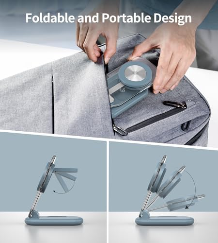 Ultimate 3-in-1 Magnetic Wireless Charging Station for Apple: Fast, Foldable Mag-Safe Charger with Night Light for i Phone 16/15/14/13/12, Apple Watch & Air Pods Pro – Travel-Ready, Enhanced Compatibility, and Rapid Charging Solution