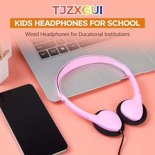 Bulk 36-Pack Classroom Headphones | Versatile Multi-Color 3.5 mm Jack Earphones for Students of All Ages | Comfortable, Durable, and Adjustable Headsets Ideal for Engaging Learning Environments and Collaborative Activities