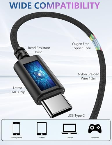 Ultimate USB C Earbuds for i Phone 16 & Android Devices – Advanced Noise-Canceling Wired Headphones with Integrated Mic and In-Line Volume Control – Universal Compatibility for i Pad 10, Samsung Galaxy Z Flip 7, Pixel 9 – Experience Unmatched Sound Precision and All-Day Comfort for Music and Calls