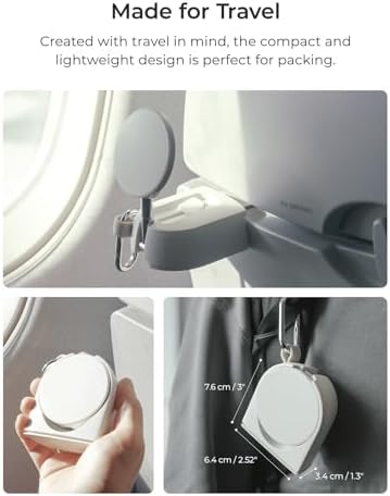 i Ottie Treker Magnetic Airplane Phone Holder – 360° Rotating Travel Mount for Smartphones with Mag Safe & Qi2 Compatibility – Ultimate Convenience for On-the-Go Navigation & Streaming – Compact & Lightweight Design for Effortless Portability