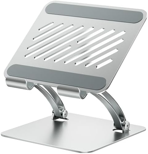 Tounee Aluminum Tablet Holder Stand – Dual Rod Adjustable Mount for Tablets, Kindles & Monitors (4.7″-16.5″) – Portable & Durable Desktop Accessory for Enhanced Viewing Comfort and Productivity