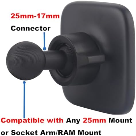 Mag Safe-Compatible Square Magnetic Phone Holder Base with 1″ Ball for i Phone 12-16 Series – Durable Aluminum RAM Mount Adapter for Enhanced Stability and Easy Navigation