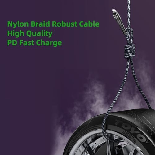 IHAO 60 W USB Type C to Type C Fast Charging Cable with LED Current Indicator – High-Speed Data Transfer for Android & i OS Devices – 39 Inch Universal Charger in Vibrant Green – Durable, Efficient Power Delivery for Modern Tech