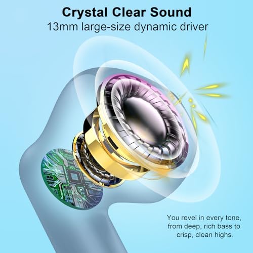 Light Pink Bluetooth 5.3 Wireless Earbuds – Exceptional Noise Cancelling Sports Headphones with IP7 Waterproof Design for Unmatched Outdoor Performance – 32 Hours of Playtime & Quick USB-C Charging for Ultimate Audio Convenience