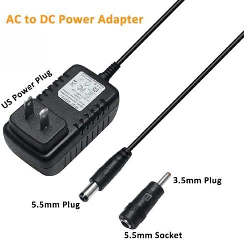 Reliable 12 V 2 A AC to DC Power Supply Adapter – Universal Wall Plug Transformer with 4 ft Cord for CCTV Cameras, LED Lighting, and Routers – 100-240 V Input, 24 W Output for Enhanced Device Compatibility and Performance – Quality Power Adapter for Home and Office Use