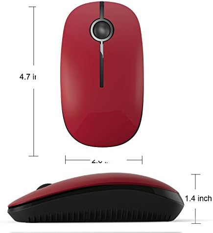 Sleek Vssoplor Wireless Mouse – Ultra-Slim Silent Optical Companion for Laptops & PCs | 2.4 GHz Nano Receiver, Perfect for Quiet Workspaces & Travel | Enhanced Compatibility for Windows, Mac & Linux