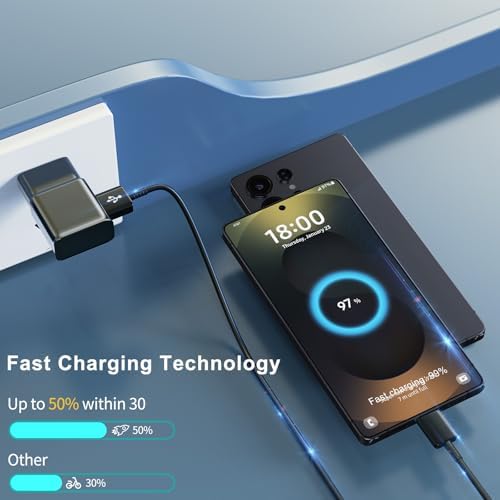 Ultra-Fast Charging 12 FT USB C Cable for Samsung Galaxy – Dual Pack Type C Charger Cord for S10/S9/S8/S23/S21 Ultra/Note Series – Enhanced Durability and Flexibility for Efficient Power Delivery