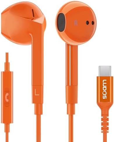 LUDOS FEROX USB-C Earbuds – Premium Wired Headphones for i Phone 16 & Samsung Galaxy Series, Featuring Exceptional Audio Clarity & Deep Bass, Ergonomically Designed for All-Day Comfort, Tangle-Free Cable for Streamlined Use, Supported by an Impressive 5-Year Warranty, Eye-Catching Vibrant Green Finish – Elevate Your Sound Experience for Music Lovers and Gamers Alike