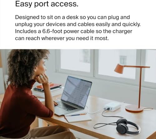 Belkin 4-Port 108 W Ga N Fast Charger Block – Ultimate Multi-Device Power Hub with USB-C PD & USB-A Ports for i Phone 16, Samsung Galaxy S25, Mac Book, Google Pixel, Nintendo Switch 2 – Compact, Lightweight, and Travel-Ready Charging Solution with Advanced Safety Features for Home and On-the-Go Convenience