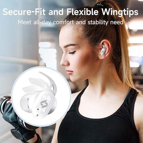 Unleash Your Sound with Advanced Waterproof Bluetooth Earbuds – 32-Hour Playtime & LED Battery Life Indicator – Superior Bass Performance for Gym, Daily Commute, and Leisure – Wireless Headphones Compatible with i Phone, Samsung, Android – Lightweight Construction with Integrated Microphone for Effortless Calls and Voice Commands – Tailored for Active Lifestyles & Music Lovers