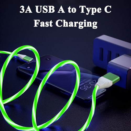 Illuminate Your Charging Experience: Premium 78-Inch Light Up USB C Charging Cable with 3 A Fast Charging Capability – Universal Compatibility for i Phone 16/15/Pro/Plus/Pro Max, Galaxy S24/S23/S22/S21/S20, i Pad, Pixel & More – Durable, Stylish LED Indicator for Nighttime Visibility and Enhanced Convenience