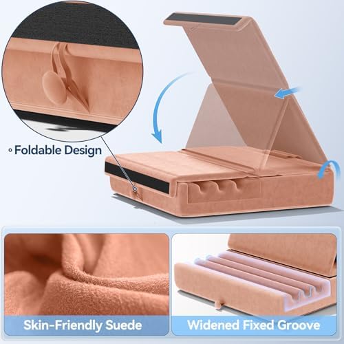 Revolutionize Your Tablet Experience with the KDD Foldable Pillow Holder – Ergonomic Lap & Bed Stand for i Pad Pro, Galaxy Tab, and E-Readers – Ultimate Comfort with Built-In Accessory Pocket & Stylus Mount – Lightweight, Durable Design for Effortless Portability and Posture Improvement
