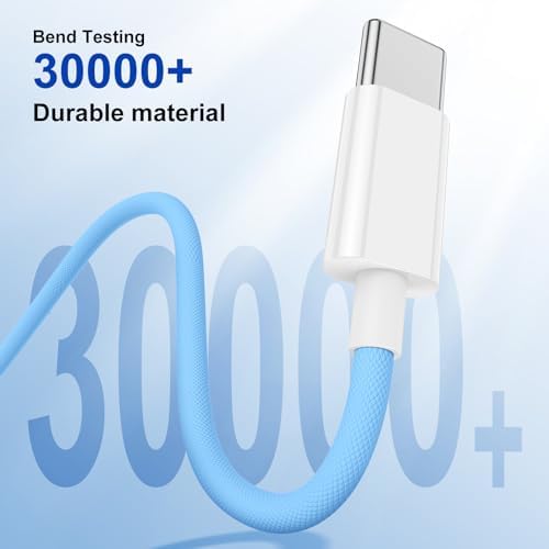 Apple i Phone 15 Charger Cable Trio – 6 ft USB-C to USB-C Fast Charging Set for i Phone 15, Mac Book & i Pad 12.9 – Superior Durability & Enhanced Compatibility for Effortless Powering Solutions