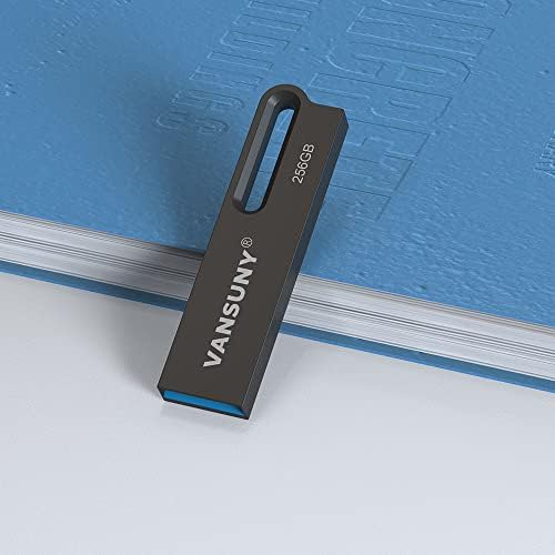 Vansuny 256 GB USB 3.0 Flash Drive – Ultra-Fast Waterproof Metal Memory Stick for Seamless Data Transfer Across All Devices, Perfect Portable Solution for Professionals & Everyday Users
