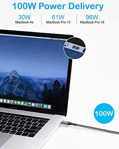 15 FT USB C to USB C Charging Cable – 100 W Fast Power Delivery for i Phone 15 Pro Max, Mac Book Air, i Pad Pro, Samsung Galaxy, One Plus, Google Pixel, PS5 & Xbox – Ultimate Durability and Enhanced Compatibility for Rapid Charging and Data Transfer