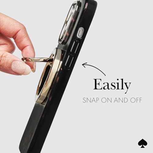 Transform Your Mobile Experience with the kate spade new york Tortoiseshell Magnetic Phone Ring Grip & Stand – Stylish, Removable & Mag Safe Compatible for Ultimate Convenience and Secure Handling