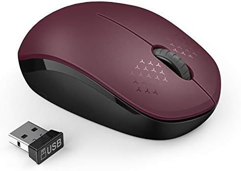 Light Blue Wireless Mouse – Ultra-Quiet 2.4 GHz Noiseless Computer Mouse with USB Receiver for Seamless Windows Experience – Portable, Ergonomic Design for Home, Office, or Travel