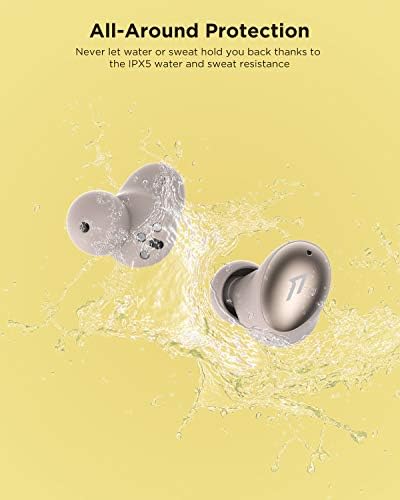 1 MORE Colorbuds Bluetooth 5.0 Wireless Earbuds with Fast Charging – 22 Hour Playtime, IPX5 Waterproof, CVC 8.0 Dual Mic Noise Cancellation, Auto Play/Pause – Perfect for Work, Home, Office, and Sports